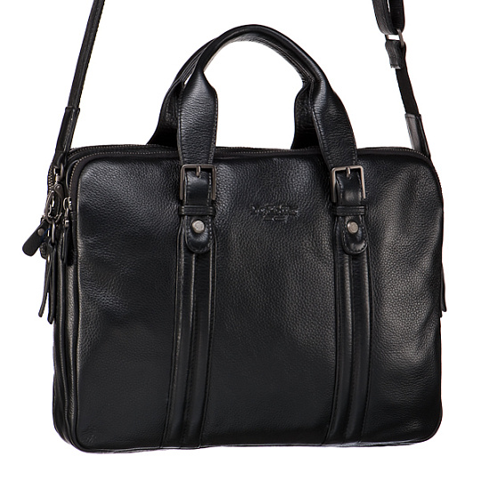 Черная мужская сумка на двух ручках Dr.Koffer B402367-01-04