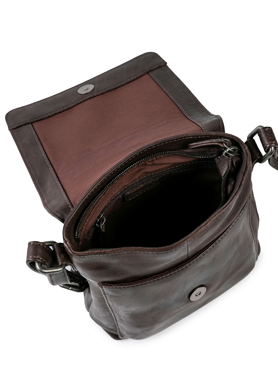 Сумка через плечо Dr.Koffer из натуральной кожи коричневая