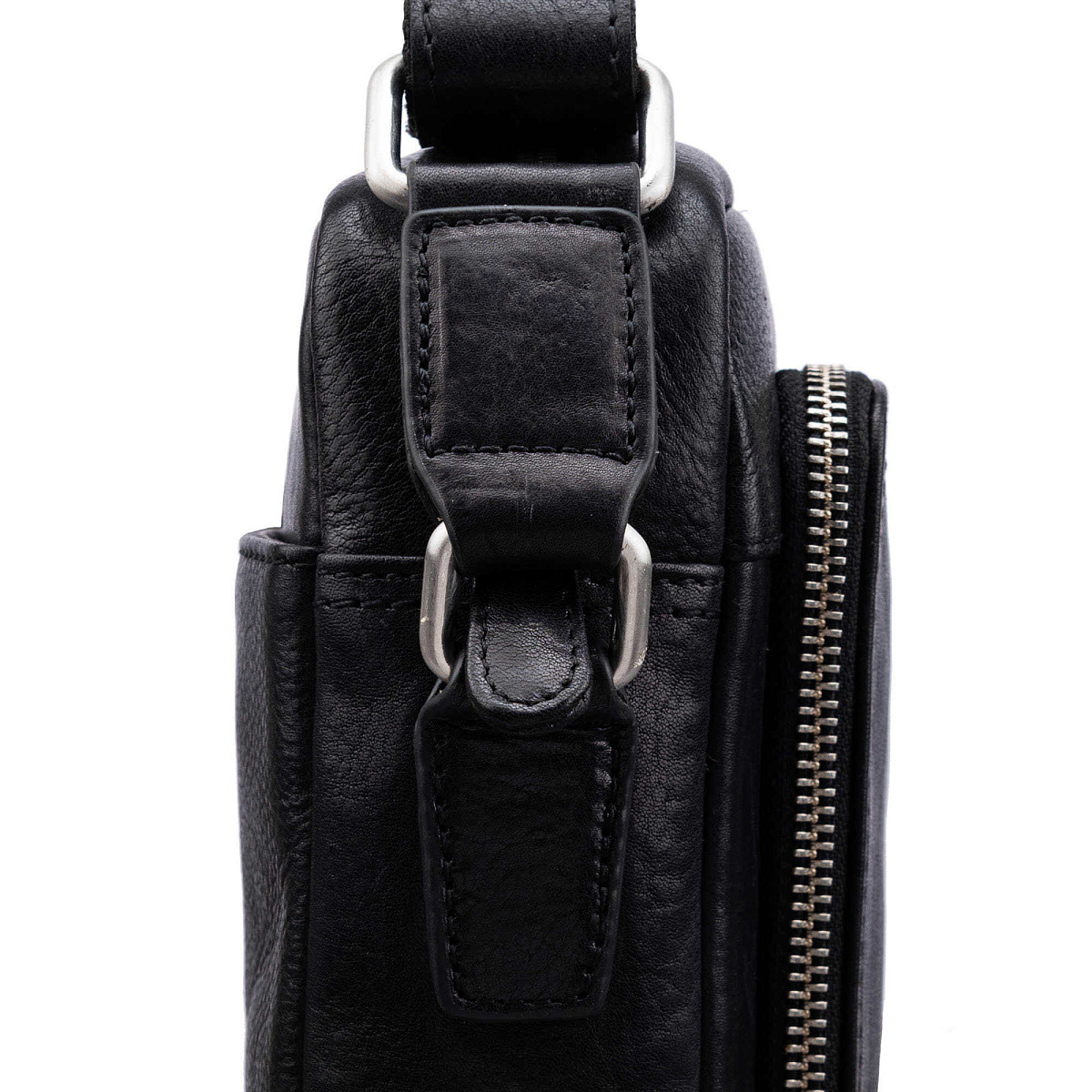 Сумка через плечо Dr.Koffer из натуральной кожи черная