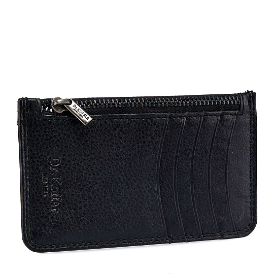 Кредитница Dr.Koffer из натуральной кожи черная