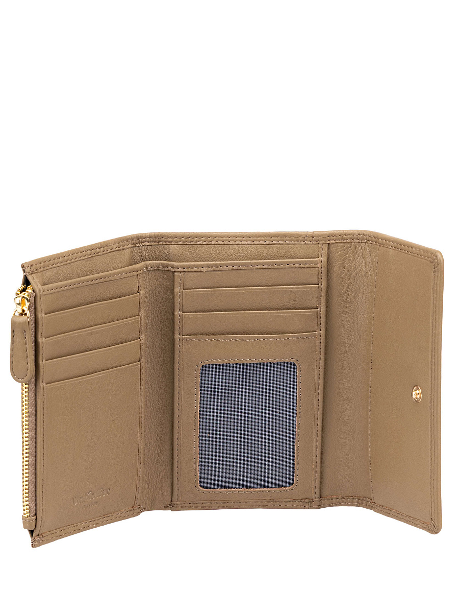 Портмоне Dr.Koffer из натуральной кожи бежевое