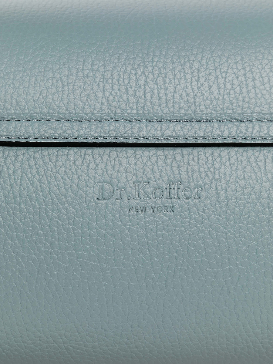 Женская сумка Dr. Koffer из натуральной кожи голубая