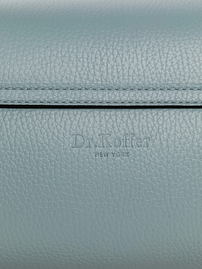 Женская сумка Dr. Koffer из натуральной кожи голубая