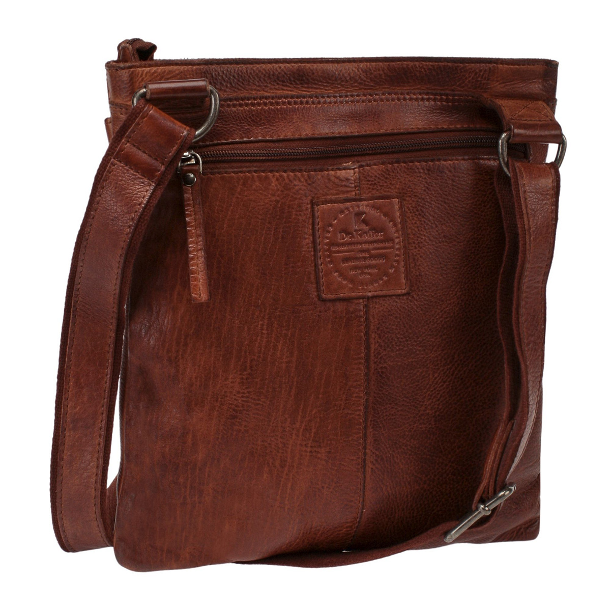 Сумка через плечо Dr.Koffer из натуральной кожи коричневая
