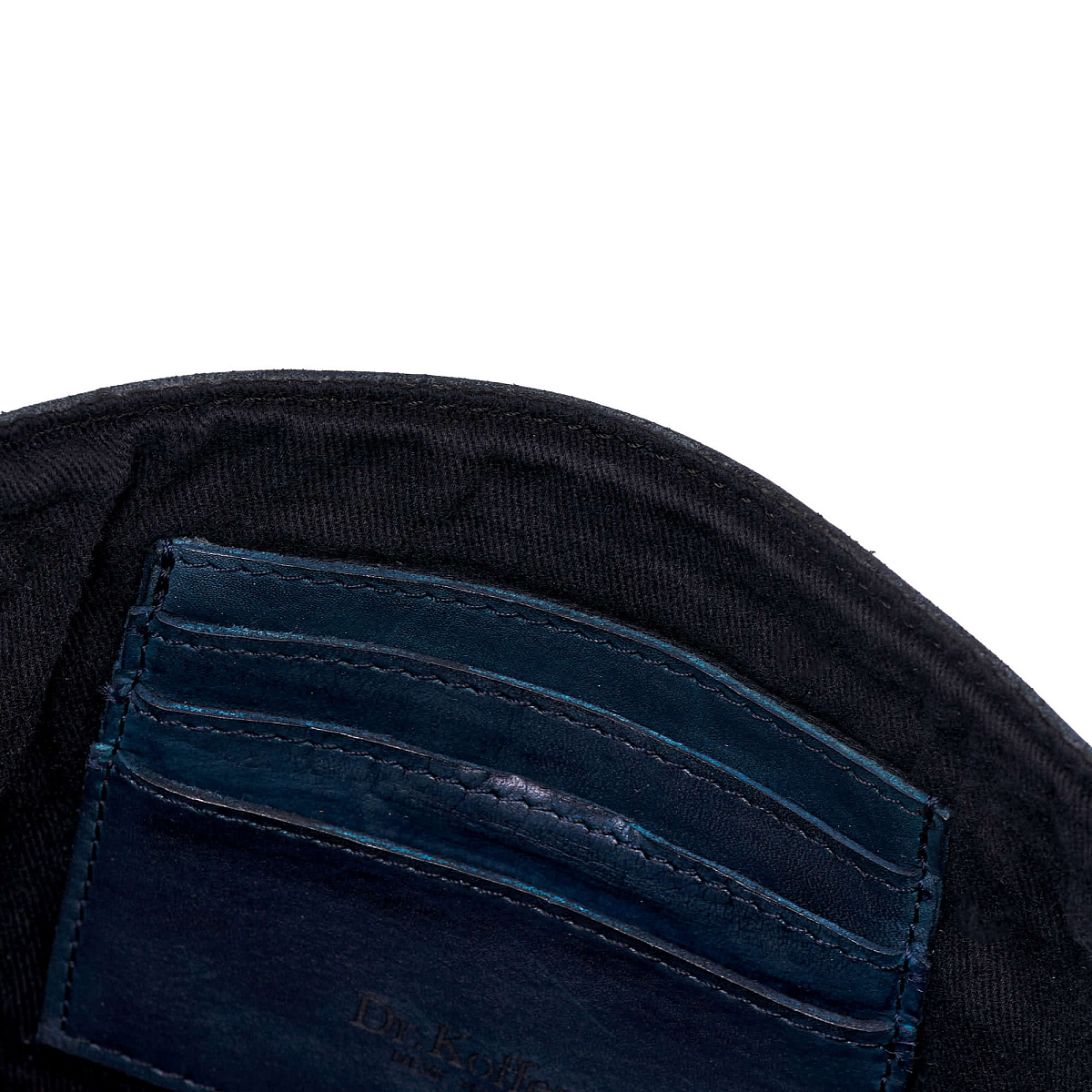 Сумка через плечо Dr.Koffer из натуральной кожи синяя