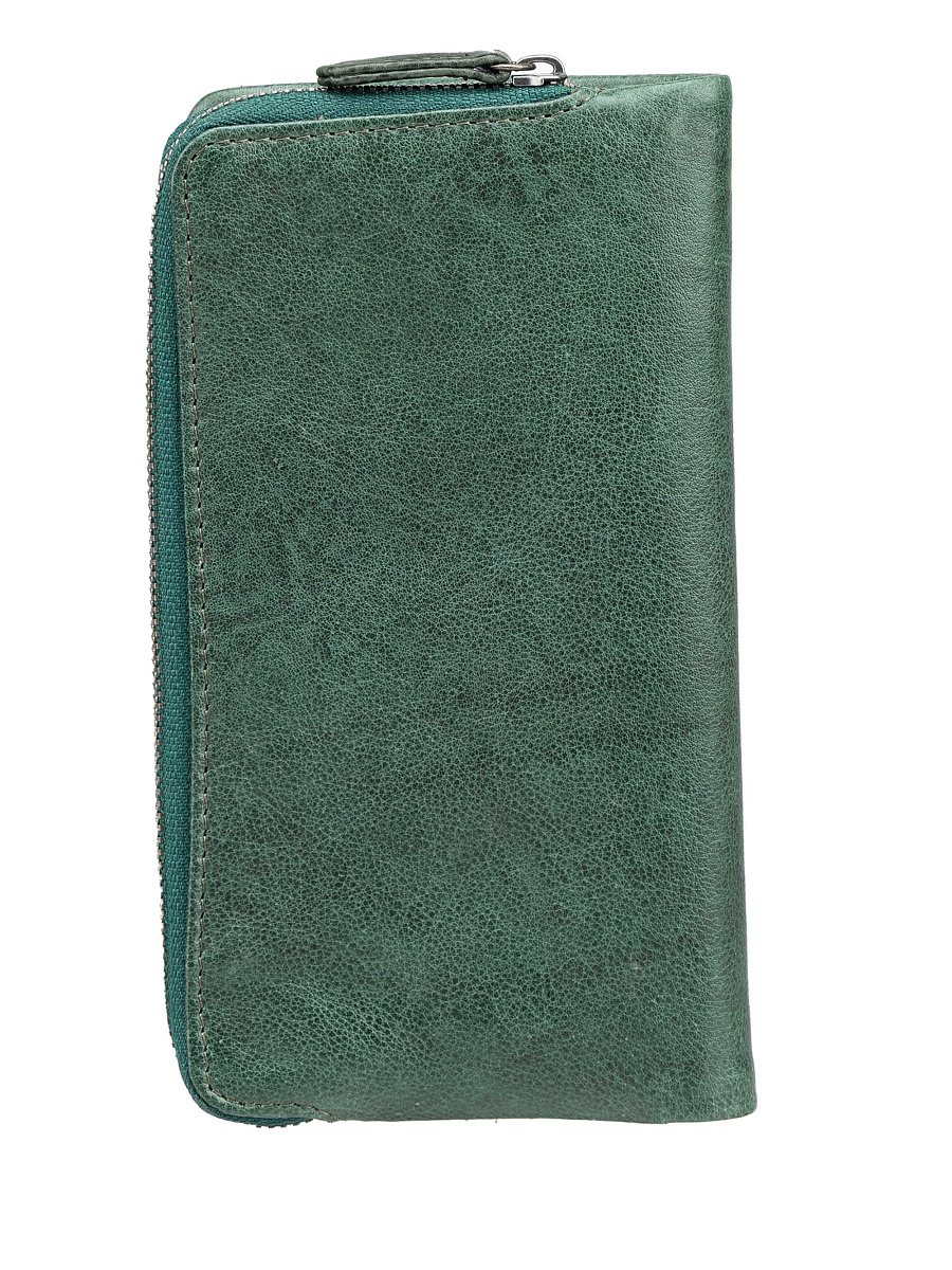Кошелек Dr.Koffer из натуральной кожи зелёный