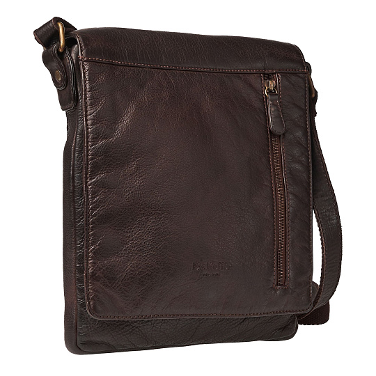 Сумка через плечо Dr.Koffer из натуральной кожи коричневая
