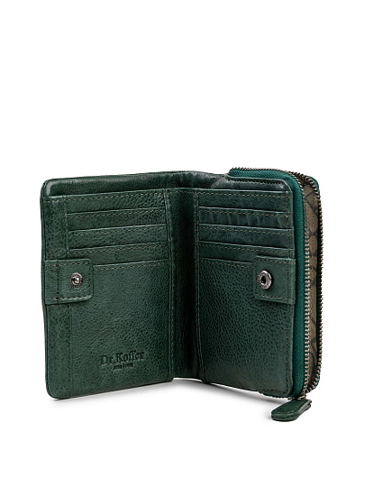 Портмоне Dr.Koffer из натуральной кожи зеленое