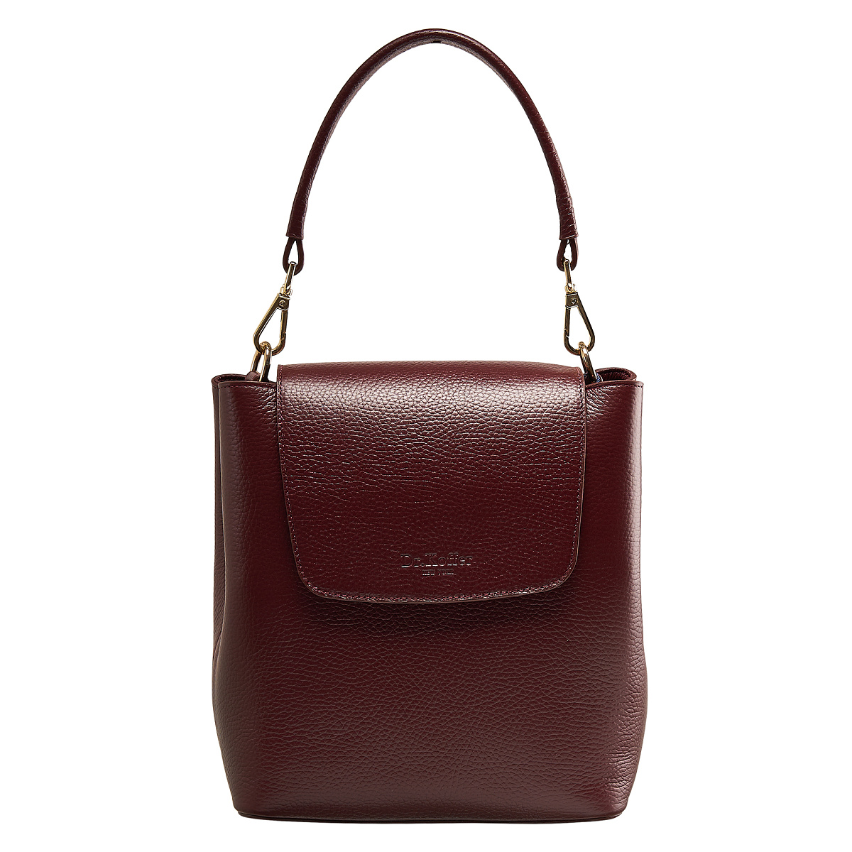 Женская сумка  Dr. Koffer из натуральной кожи бордовая