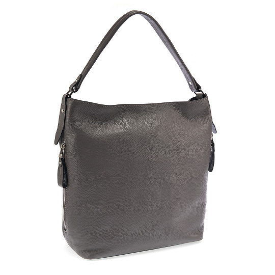 Женская сумка Dr. Koffer из натуральной кожи серая