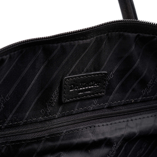 Сумка дорожная Dr.Koffer из натуральной кожи черная