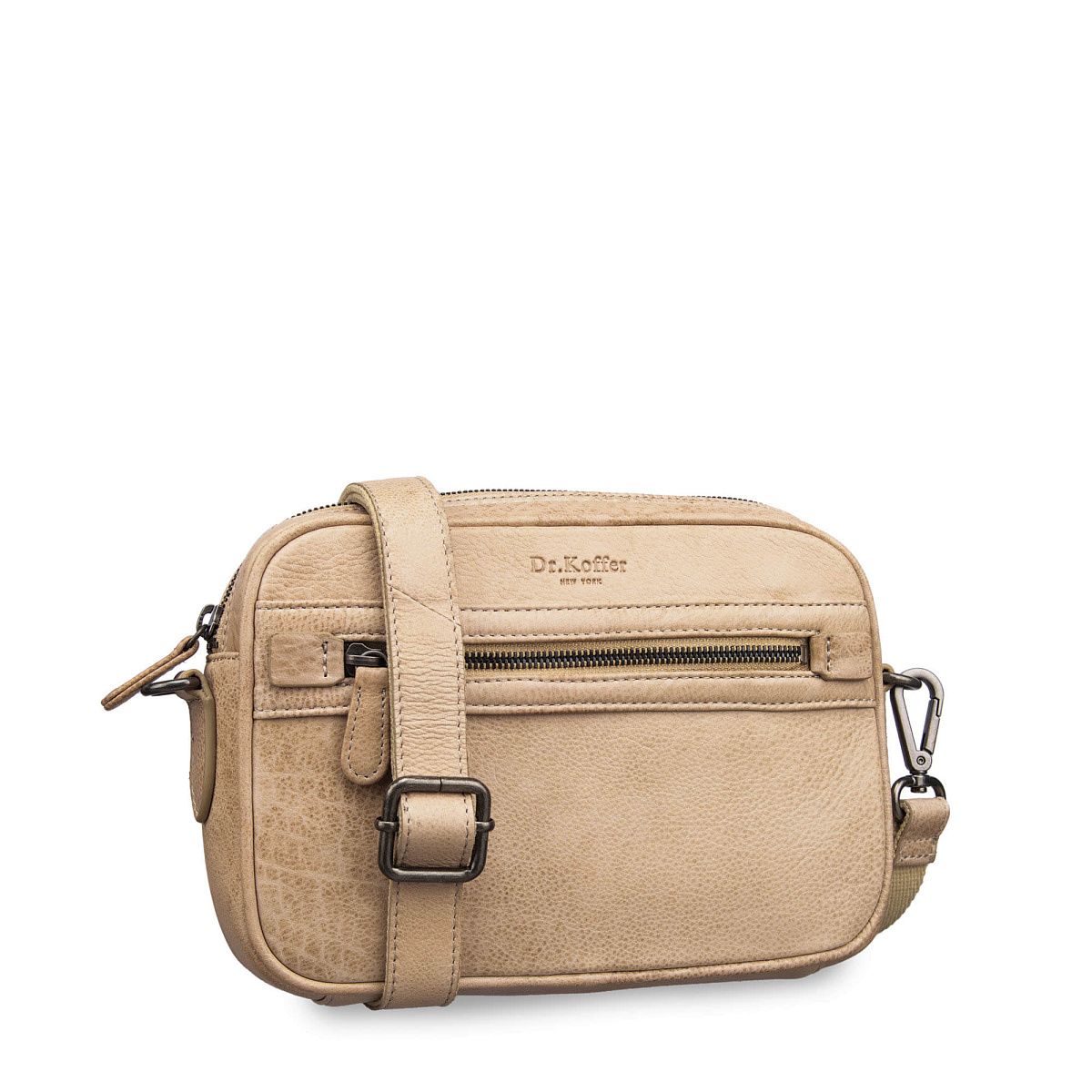 Сумка через плечо Dr.Koffer из натуральной кожи бежевая