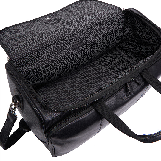 Сумка дорожная Dr.Koffer из натуральной кожи черная
