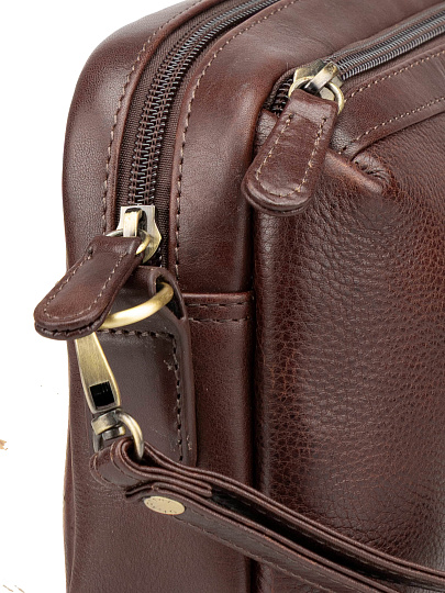 Сумка-визитка Dr. Koffer из натуральной кожи коричневая