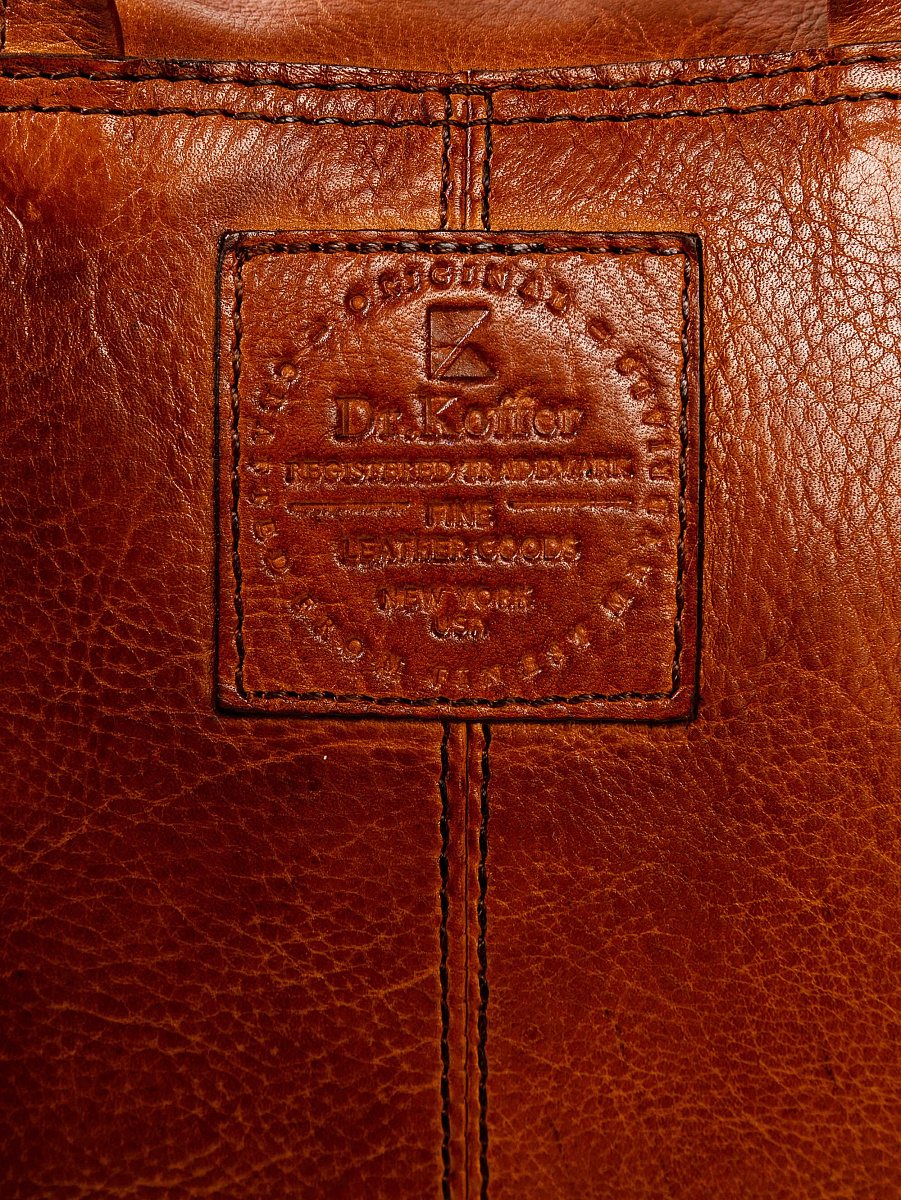 Рюкзак Dr.Koffer из натуральной кожи светло-коричневый