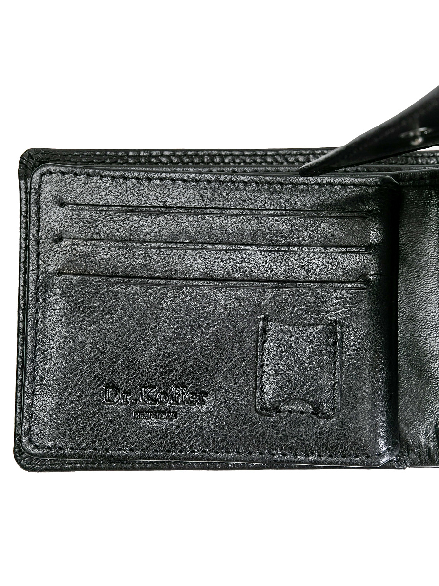 Портмоне Dr.Koffer из натуральной кожи черное