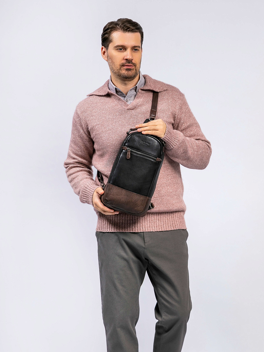 Рюкзак Dr. Koffer из натуральной кожи черный