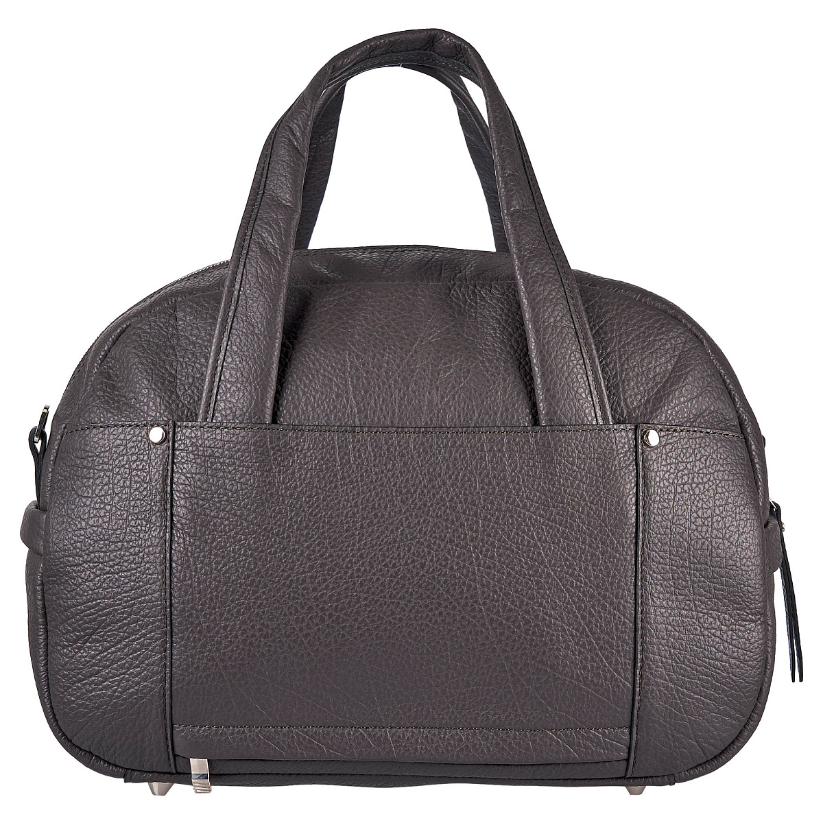 Сумка дорожная Dr.Koffer из натуральной кожи серая