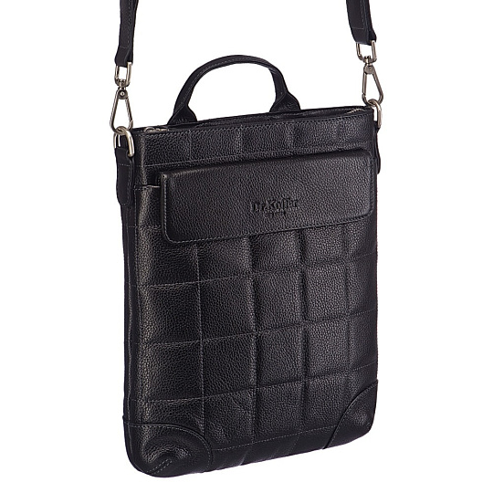 Сумка через плечо Dr.Koffer из натуральной кожи черная