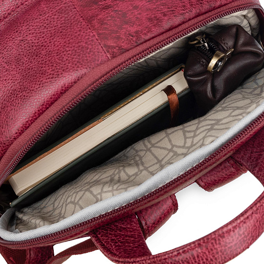 Рюкзак Dr.Koffer из натуральной кожи бордовый