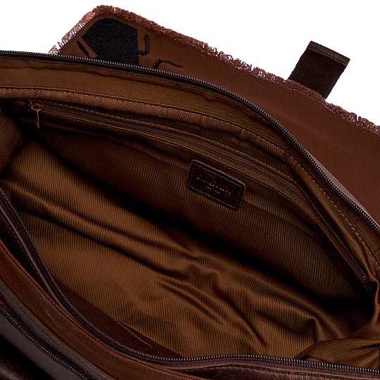 Сумка через плечо Dr.Koffer из натуральной кожи коричневая