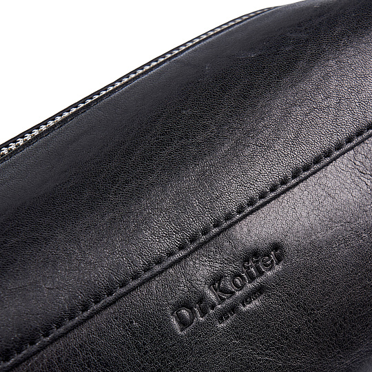 Несессер Dr. Koffer из натуральной кожи черный