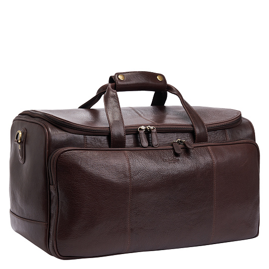 Сумка дорожная Dr.Koffer из натуральной кожи коричневая