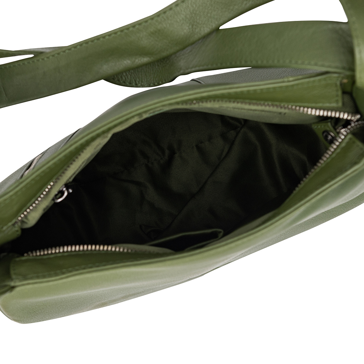 Женская сумка Dr.Koffer из натуральной кожи зеленая