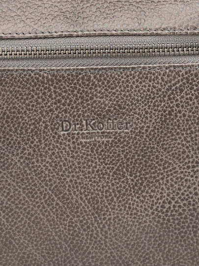 Сумка на пояс Dr. Koffer из натуральной кожи серая