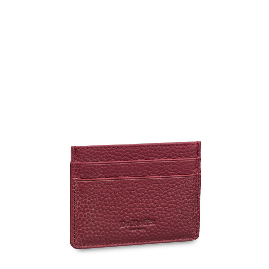 Кредитница Dr.Koffer из натуральной кожи бордовая
