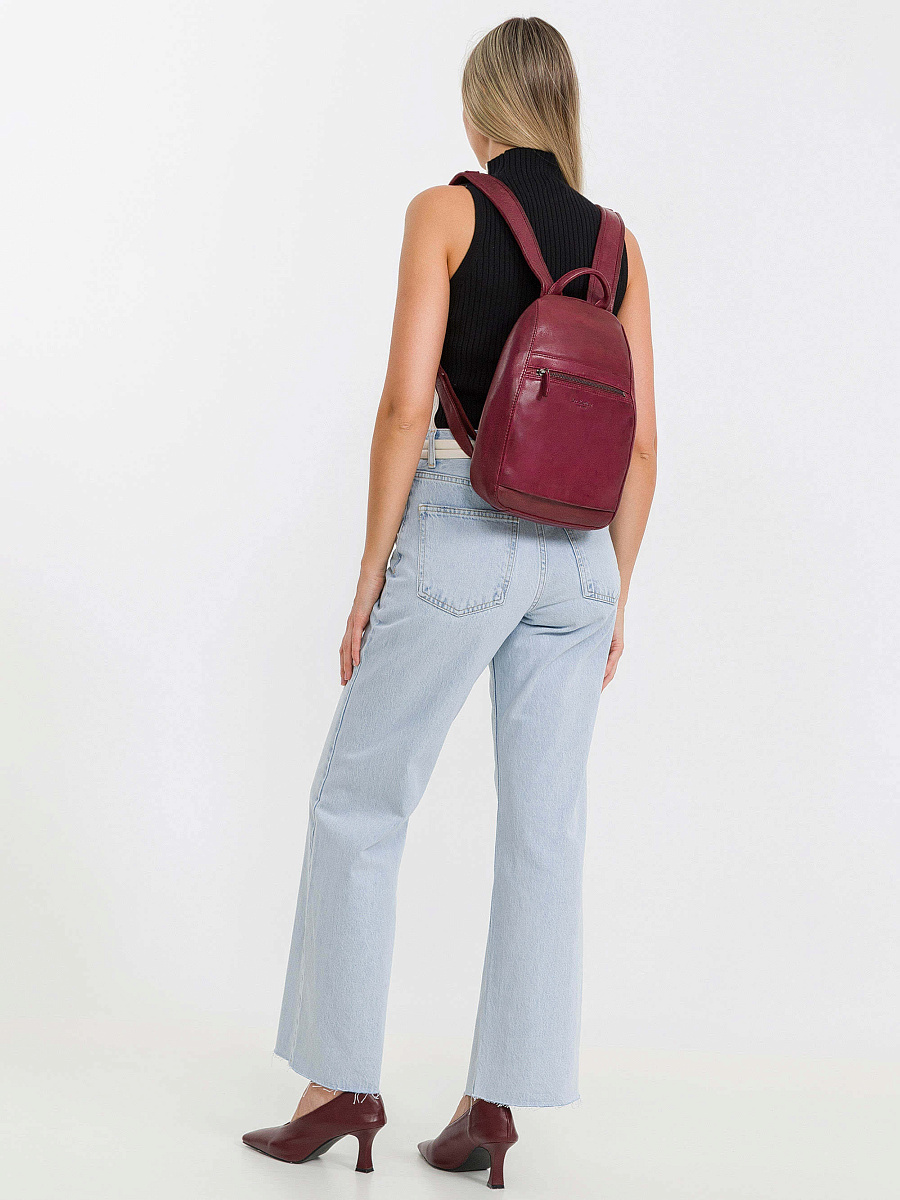 Рюкзак Dr.Koffer из натуральной кожи бордовый