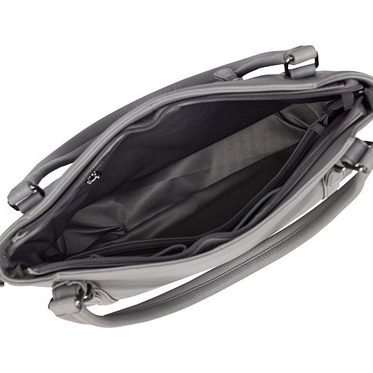 Женская сумка Dr.Koffer из натуральной кожи серая