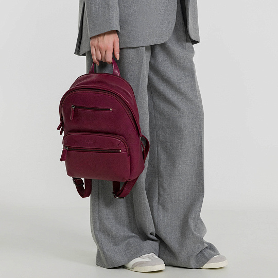 Рюкзак Dr.Koffer из натуральной кожи бордовый