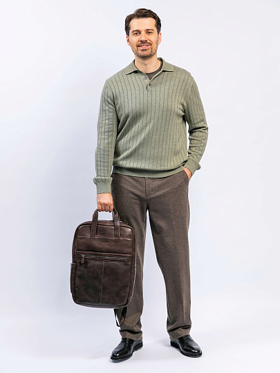 Рюкзак Dr. Koffer из натуральной кожи коричневый