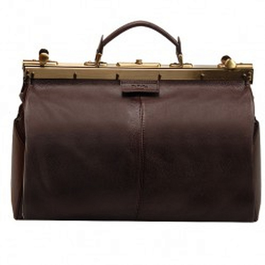 Саквояж, оформленный фурнитурой из сатинового металла Dr.Koffer B402246-02-09