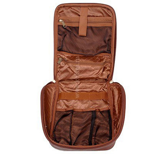 Коричневый несессер с большим количеством отсеков Dr.Koffer B216160-02-05