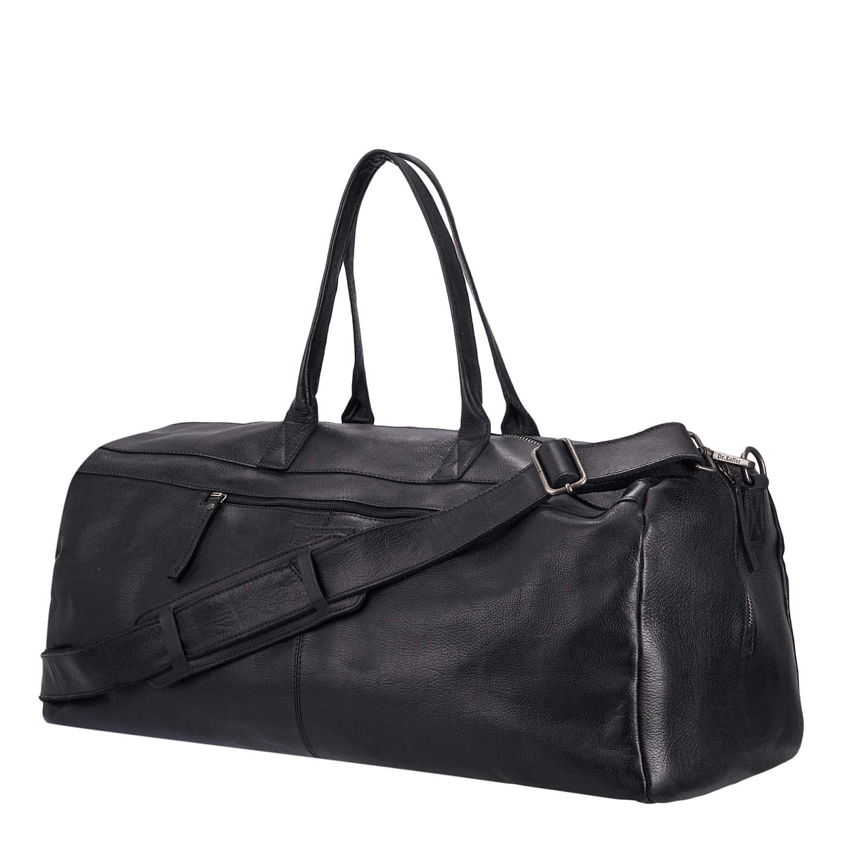 Сумка дорожная Dr.Koffer из натуральной кожи черная