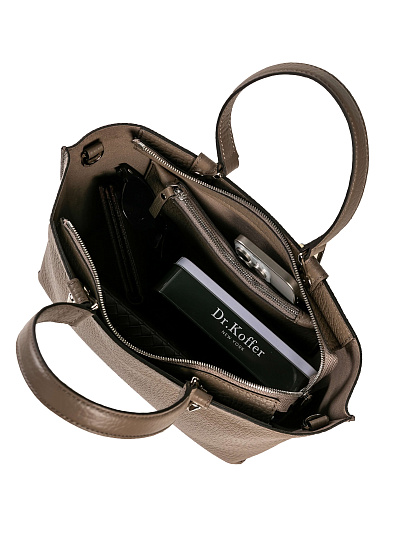 Женская сумка Dr. Koffer из натуральной кожи коричневая