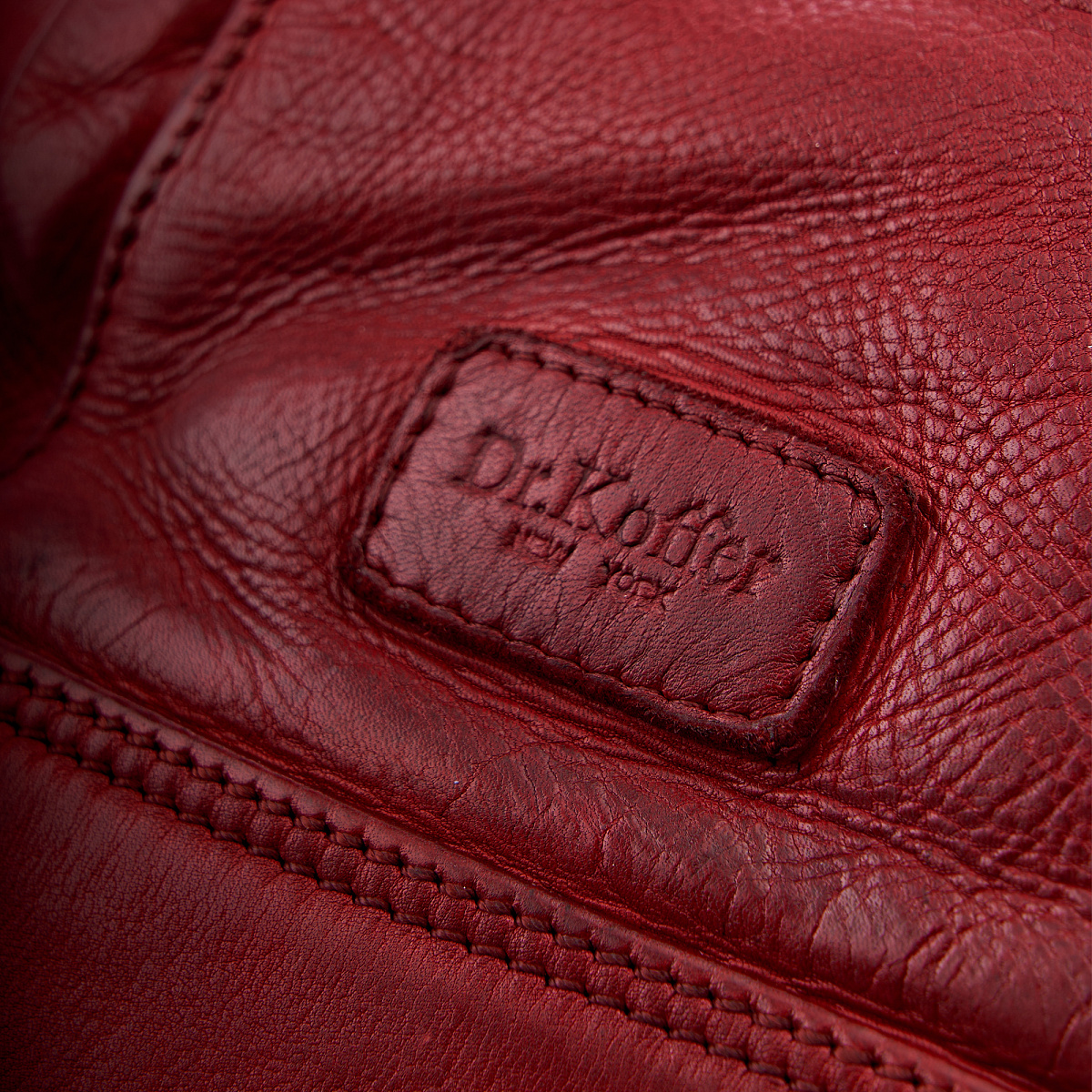 Сумка через плечо Dr.Koffer из натуральной кожи красная