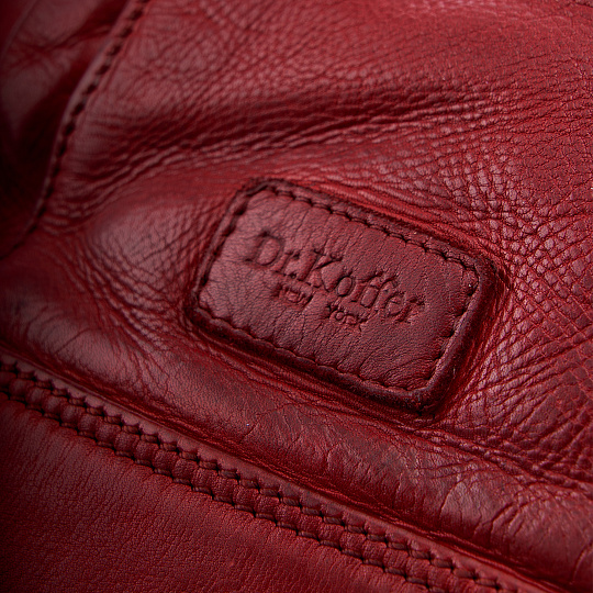 Сумка через плечо Dr.Koffer из натуральной кожи красная