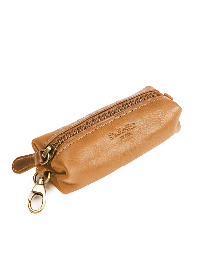 Ключница Dr.Koffer из натуральной кожи светло-коричневая