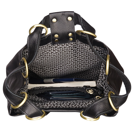 Рюкзак Dr.Koffer из натуральной кожи черный