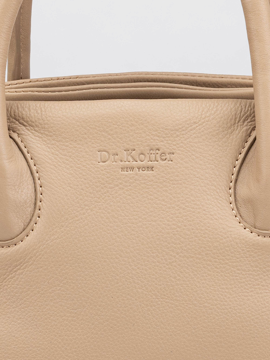 Женская сумка Dr.Koffer из натуральной кожи бежевая