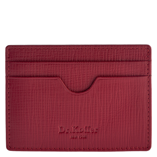 Кредитница Dr.Koffer из натуральной кожи красная