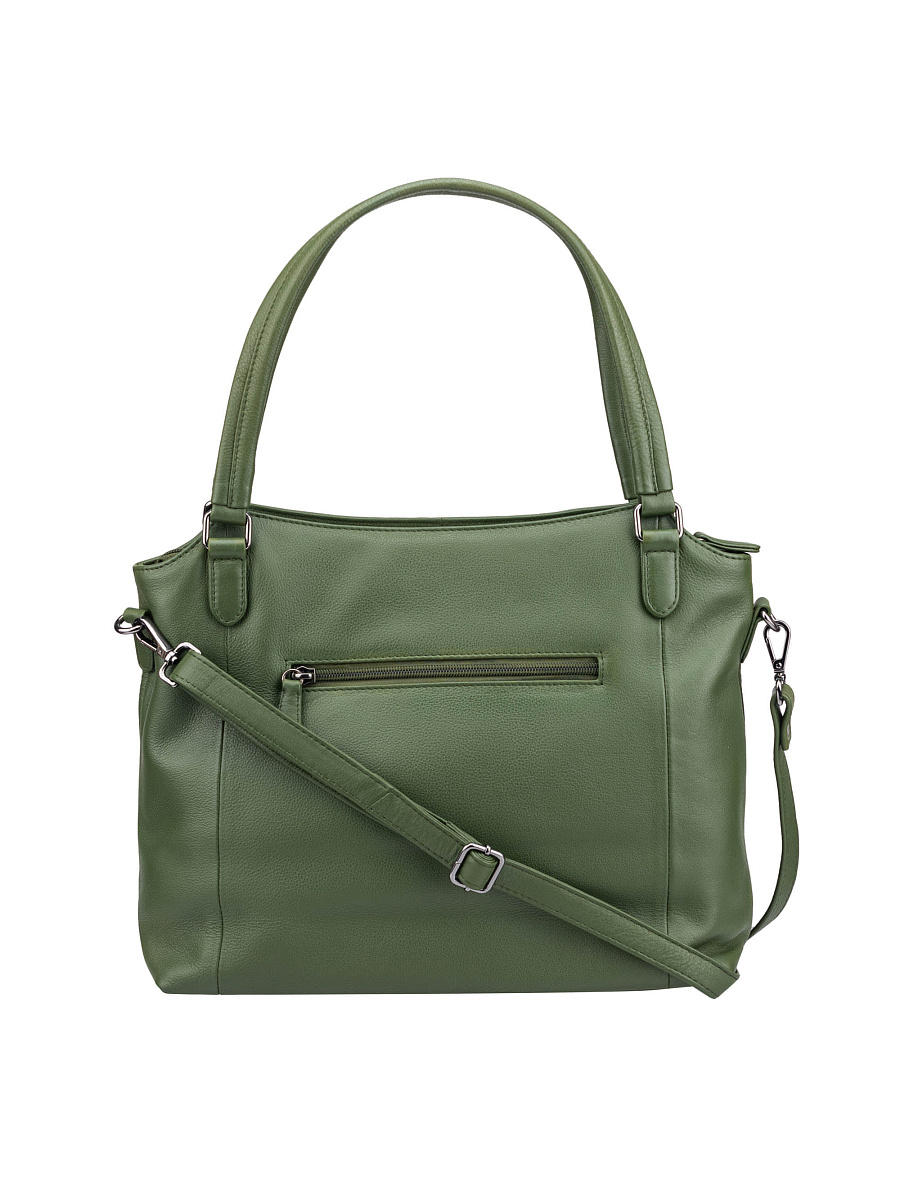 Женская сумка Dr.Koffer из натуральной кожи зеленая