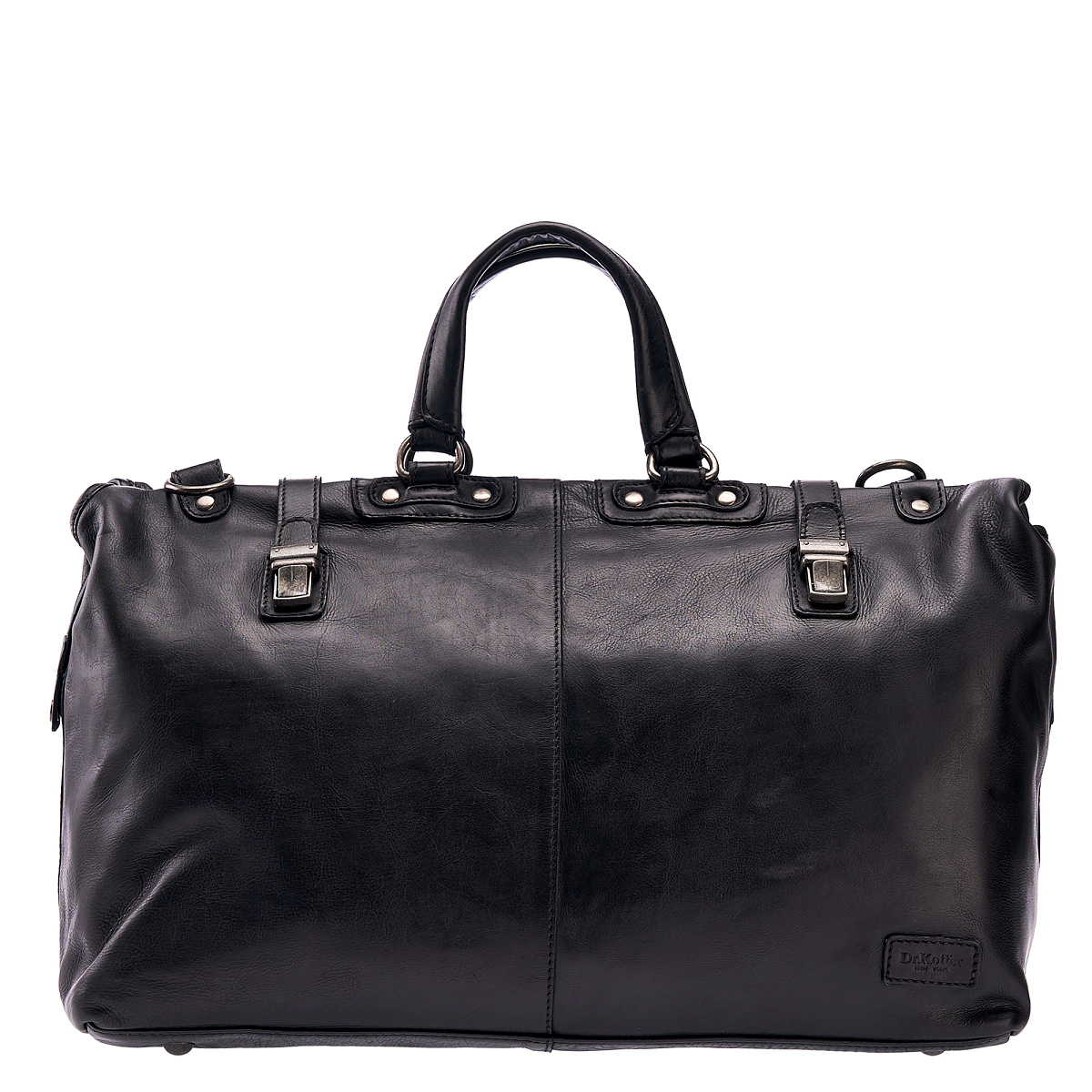 Сумка дорожная Dr.Koffer из натуральной кожи черная