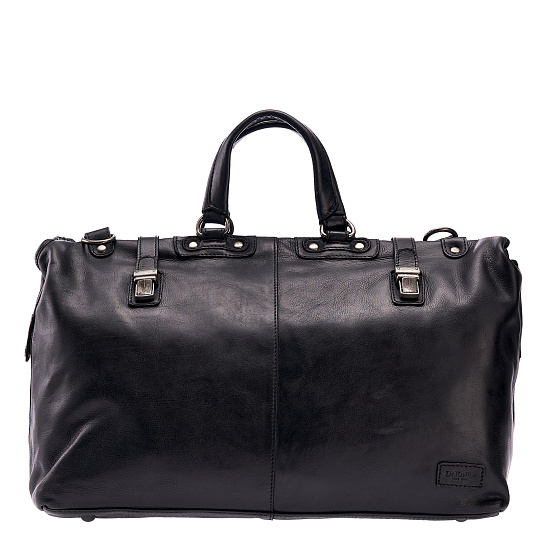 Сумка дорожная Dr.Koffer из натуральной кожи черная