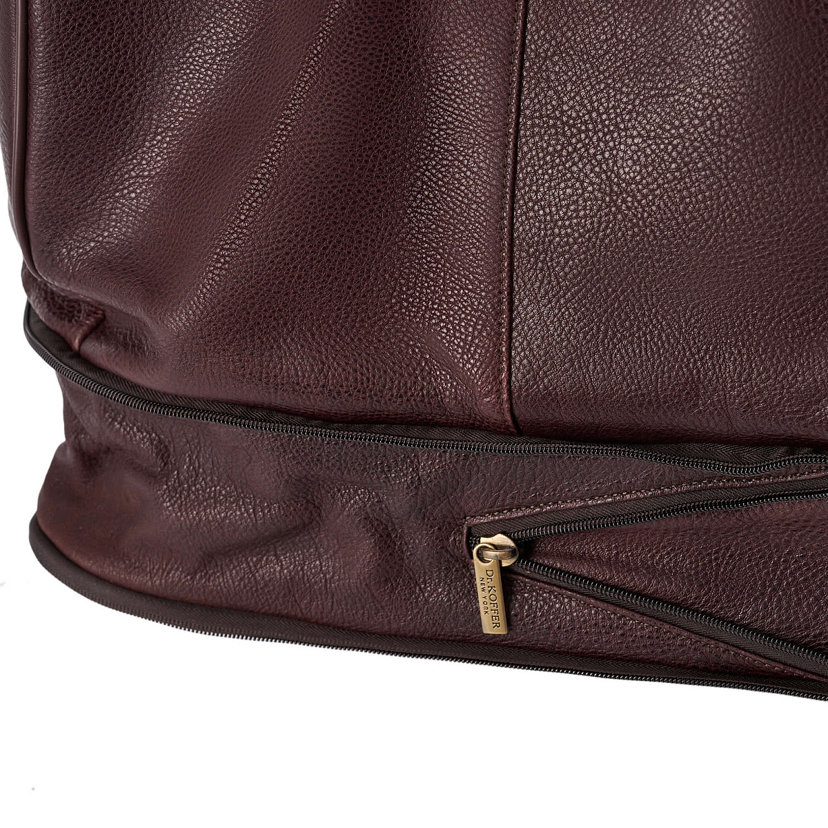 Сумка дорожная Dr.Koffer из натуральной кожи коричневая