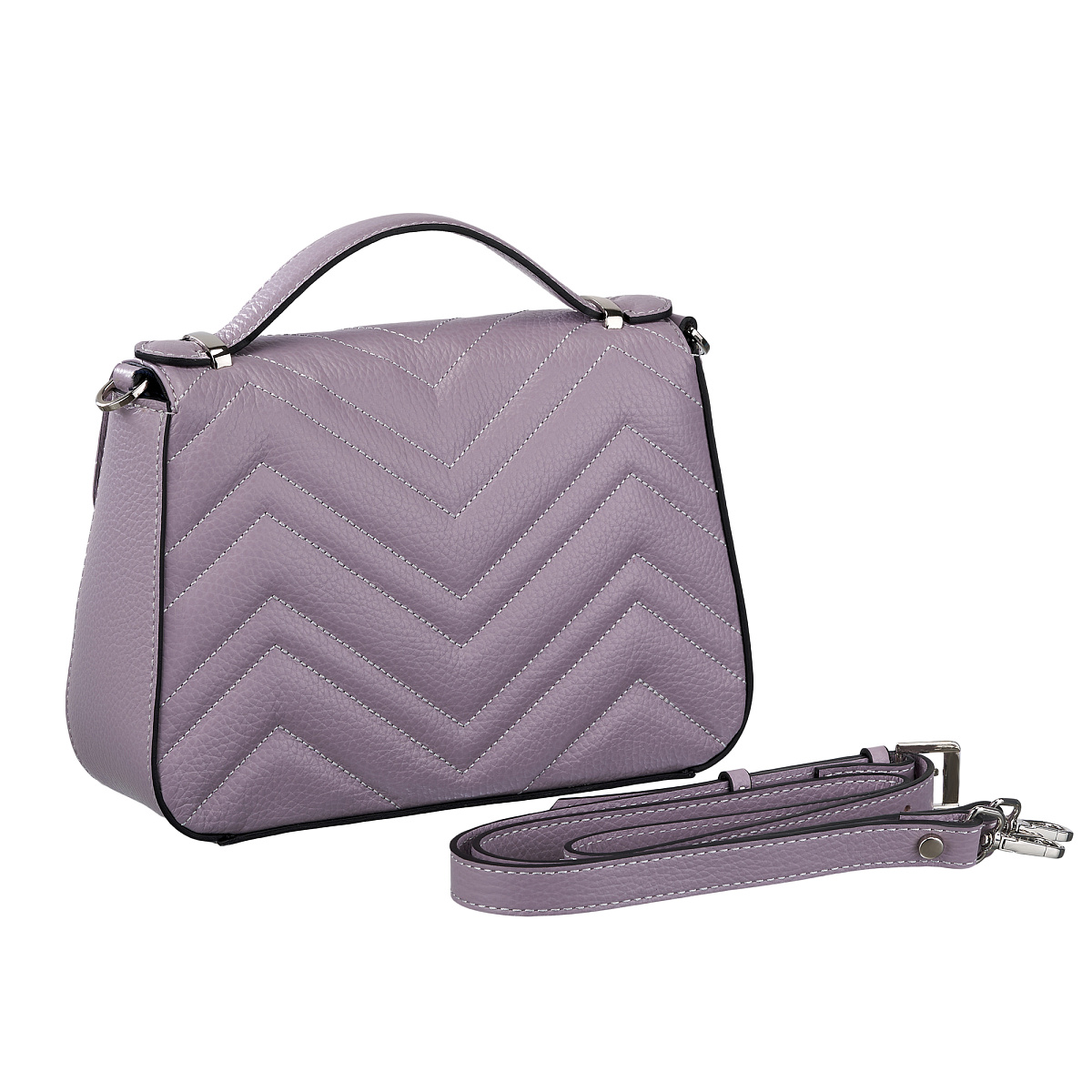 Женская сумка Dr. Koffer из натуральной кожи фиолетовая