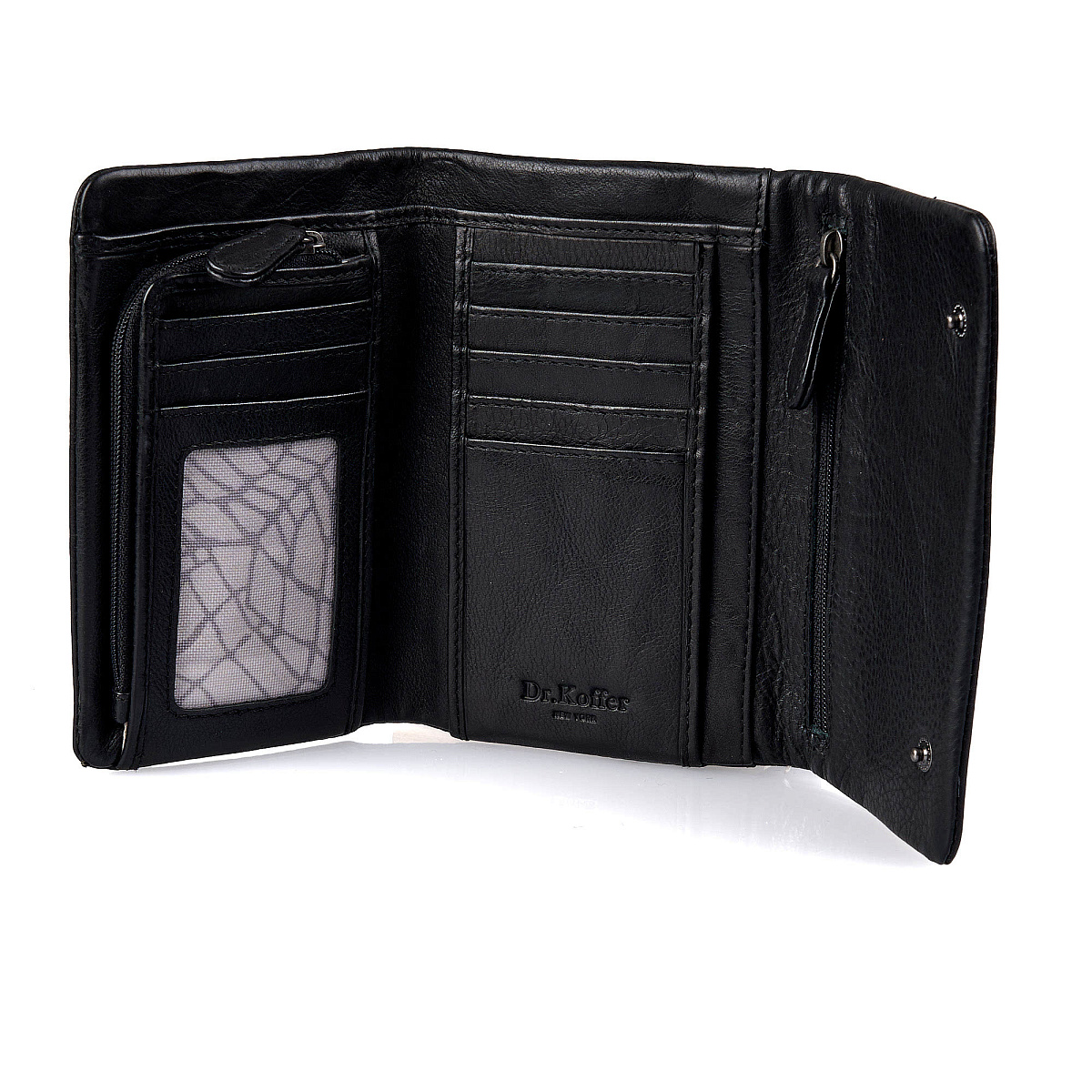 Портмоне Dr.Koffer из натуральной кожи черное